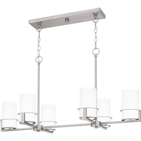Quoizel Seymour Linear Chandelier 6 Lights Brushed Nicke SEY636BN